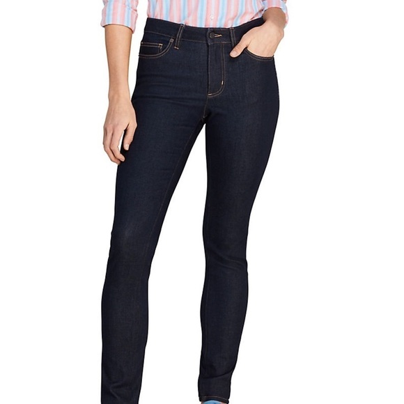 Lands' End Denim - Lands End,Women's 360 Stretch High Rise Tapered Jeans,Excellent Condition Size 4
